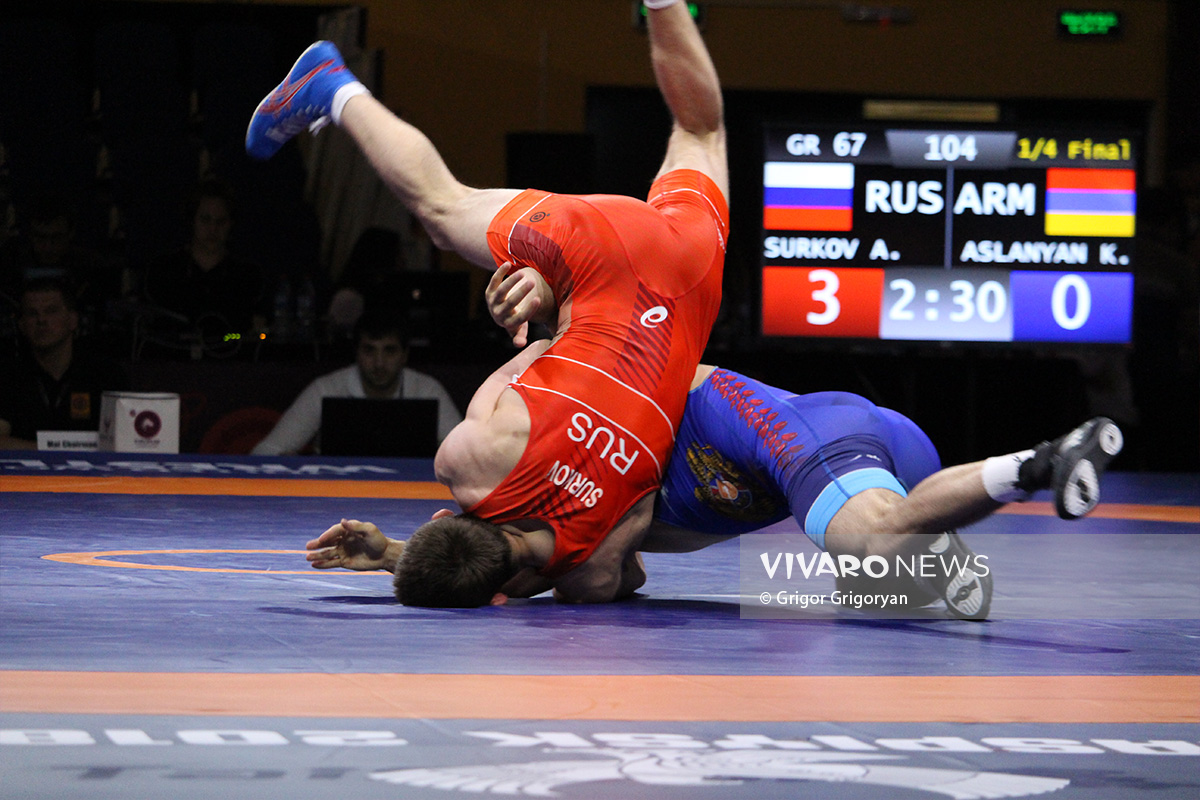 wrestling armenia 1 1 3 - Արթուր Ալեքսանյանը և Մաքսիմ Մանուկյանը կիսաեզրափակիչում են, Ասլանյանը պարտվեց Սուրկովին (տեսանյութեր, լուսանկարներ)