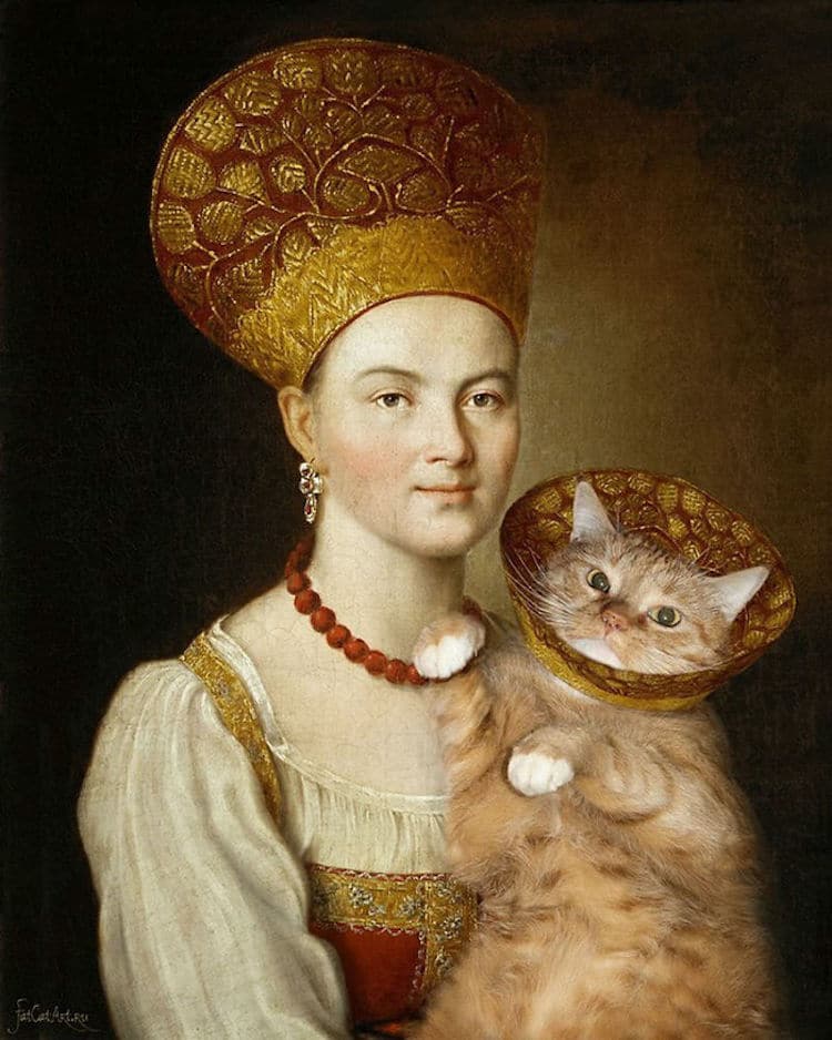svetlana petrova fat cat art 1 - Կատուն հայտնվել է արվեստի գլուխգործոցների մեջ