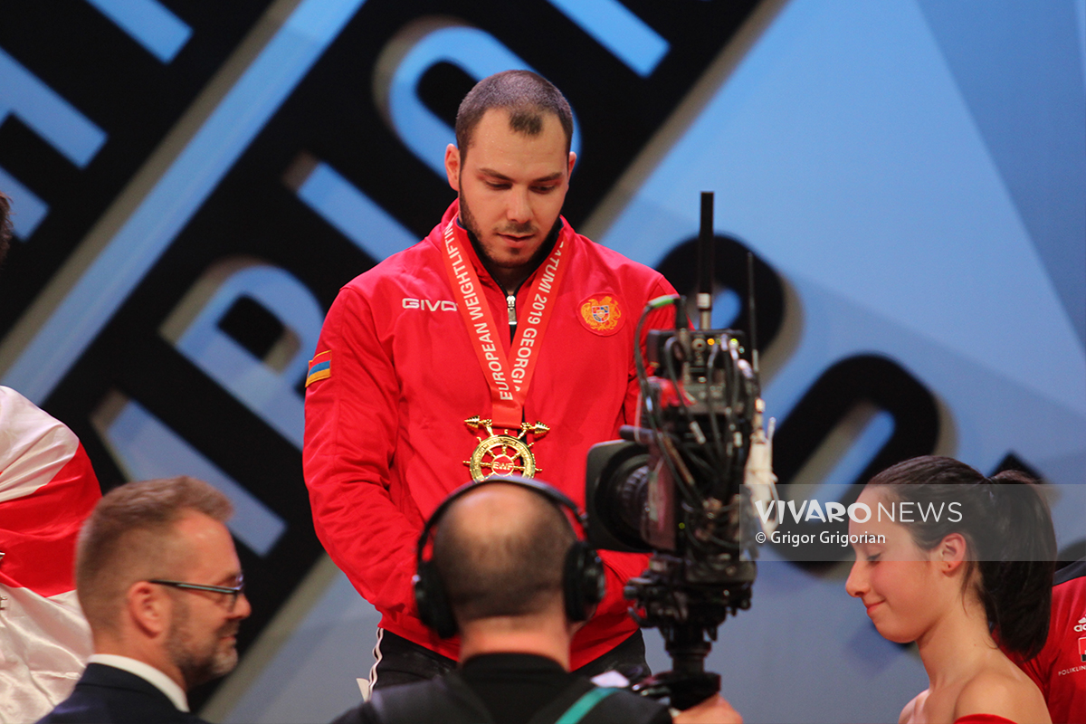 Weightlifting European Championship Batumi Hakob Mkrtchyan Davit Hovhannisyan Award ceremony 1 - Հայկական երեկոն Բաթումիում՝ մեդալների ողջ փայլով. VNews.am-ի ֆոտոշարքը