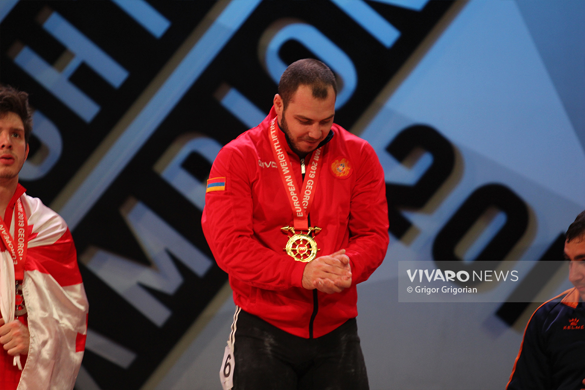 Weightlifting European Championship Batumi Hakob Mkrtchyan Davit Hovhannisyan Award ceremony 4 - Հայկական երեկոն Բաթումիում՝ մեդալների ողջ փայլով. VNews.am-ի ֆոտոշարքը