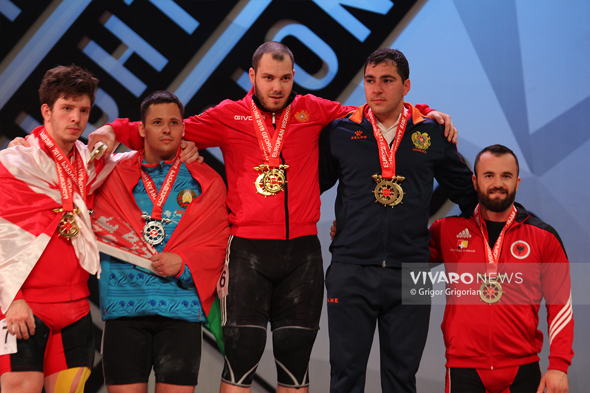 Weightlifting European Championship Batumi Hakob Mkrtchyan Davit Hovhannisyan Award ceremony 8 - Հայկական երեկոն Բաթումիում՝ մեդալների ողջ փայլով. VNews.am-ի ֆոտոշարքը