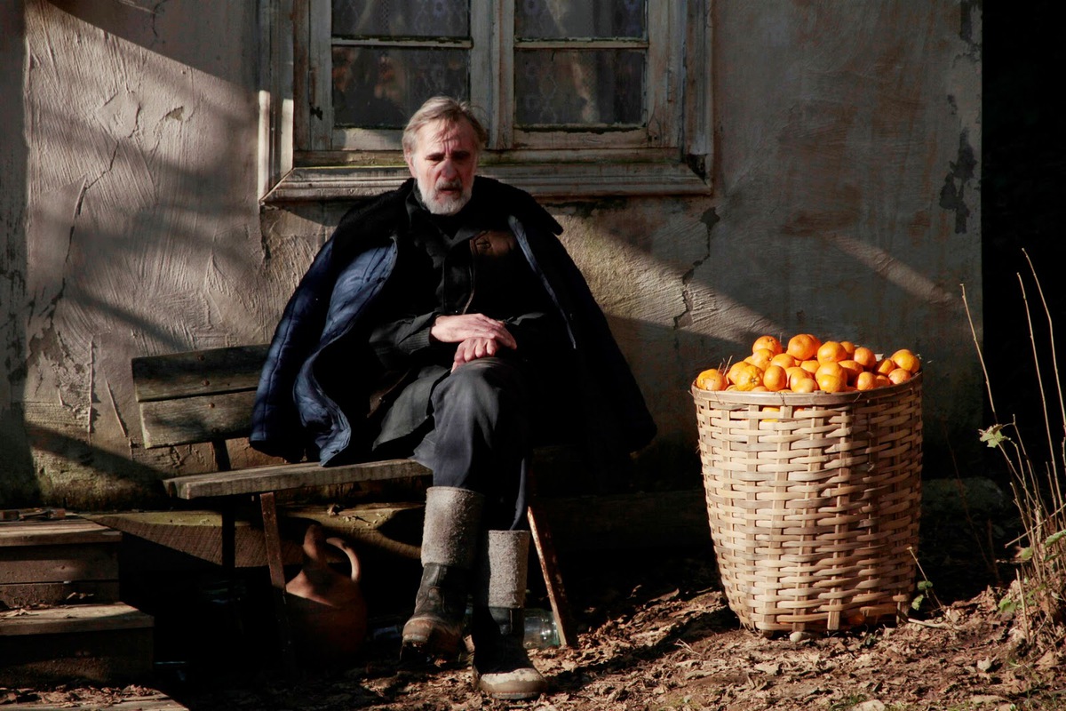 《橘子收成時》劇情描述橘子豐收之際，阿布哈茲卻遭逢鄰國喬治亞入侵。害果園主人雇不到工人來採收正值豐收的橘子 - Վրացական կինեմատոգրաֆի լավագույն 5 ֆիլմերը [մաս 1]