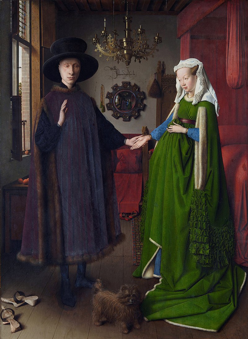 800px Van Eyck   Arnolfini Portrait - Յան վան Էյքի «Առնոլֆինի ամուսինների դիմանկարը»