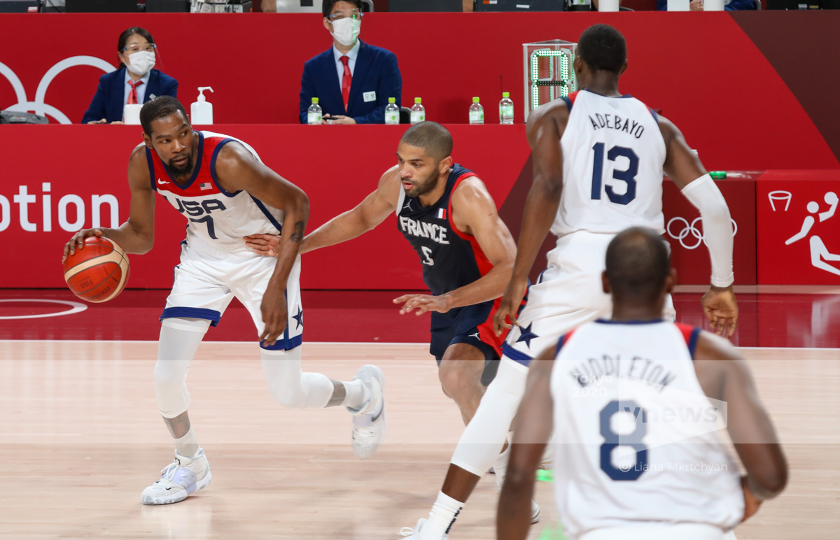 france usa basketball gold match olympics 202024 - ԱՄՆ հավաքականի 16-րդ չեմպիոնությունն Օլիմպիական խաղերում՝ VNews-ի ֆոտոշարքում