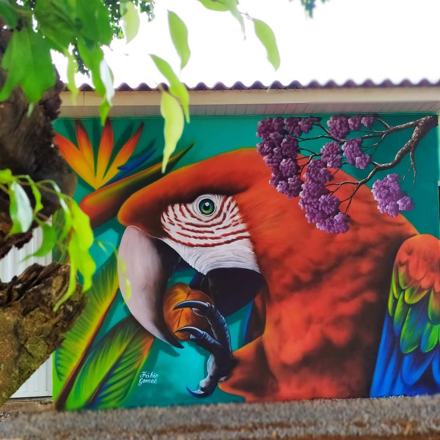 real trees as hair street art fabio gomes trindade 6 - Սթրիթ արտի զարմանահրաշ շարք՝ բրազիլացի նկարչից